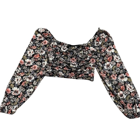 FOREVER 21 - NWT - FLORAL SWEETHEART CROP TOP - SIZE XL - VERY FEMININE B3 - Picture 11 of 14
